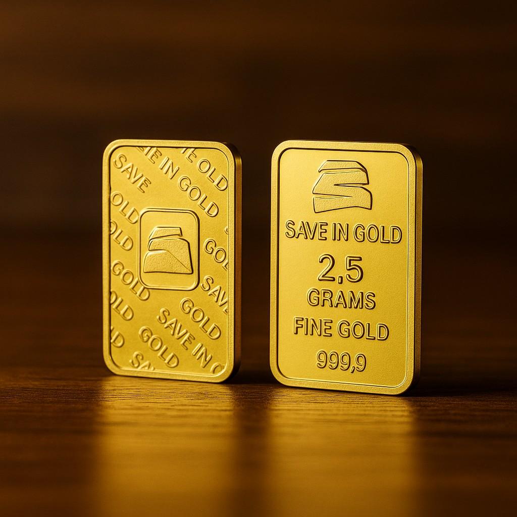 سبيكة ذهب وزن 2.5 جرام