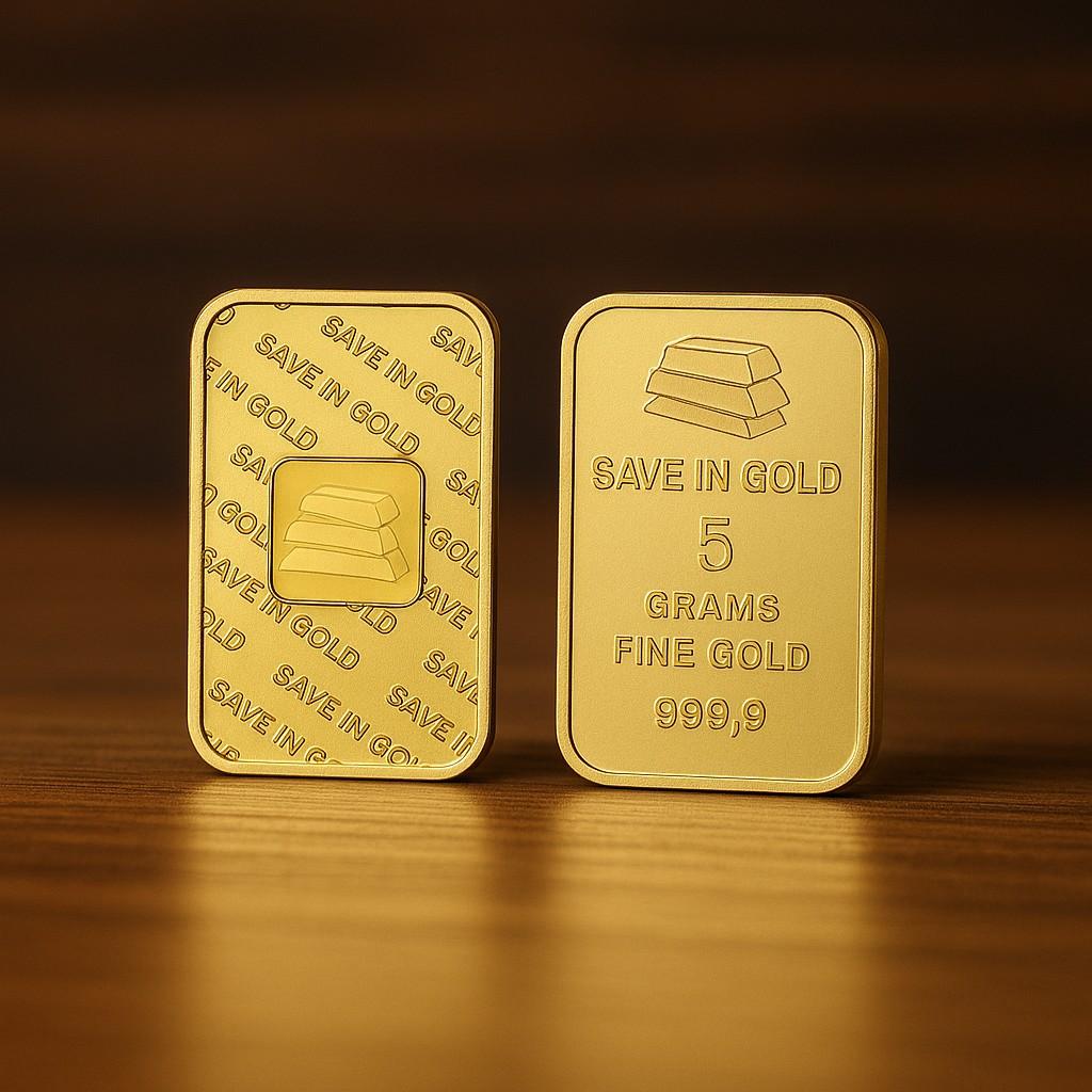5 Grams Gold Bar