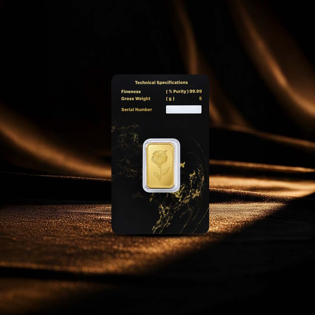 5 Grams Hibiscus Flower Gold Bar