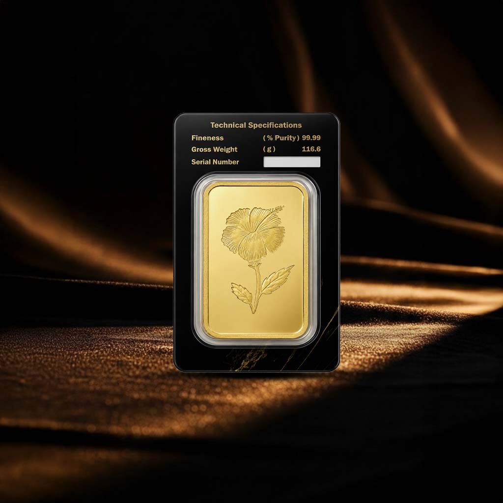10 Tolas Elegant Flower Gold Bar