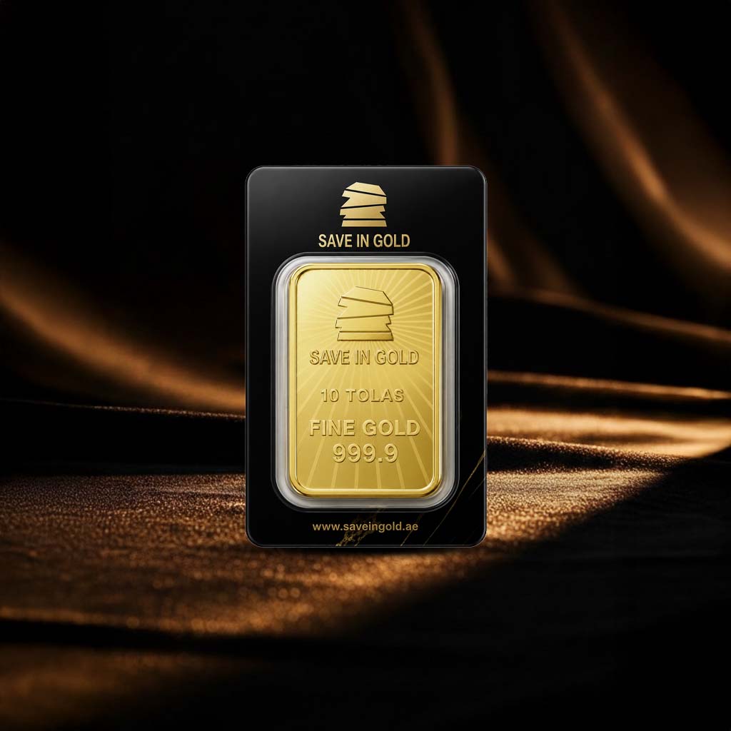 10 Tolas Elegant Flower Gold Bar