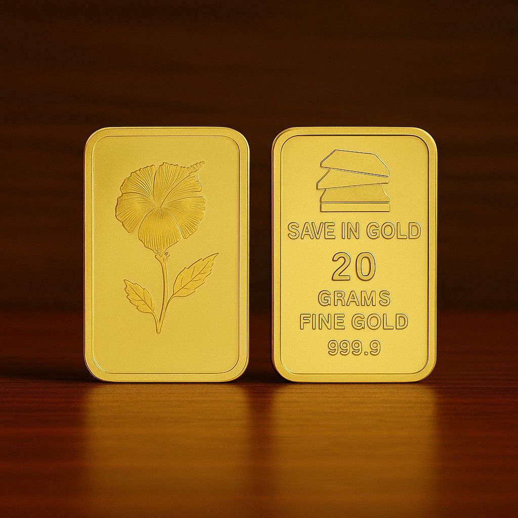 Save in Gold 20 Grams Fine Gold Bar - 999.9 Purity