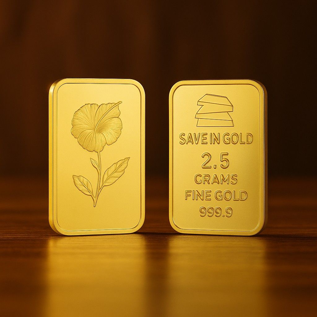 Save in Gold 2.5 Grams Fine Gold Bar - 999.9 Purity